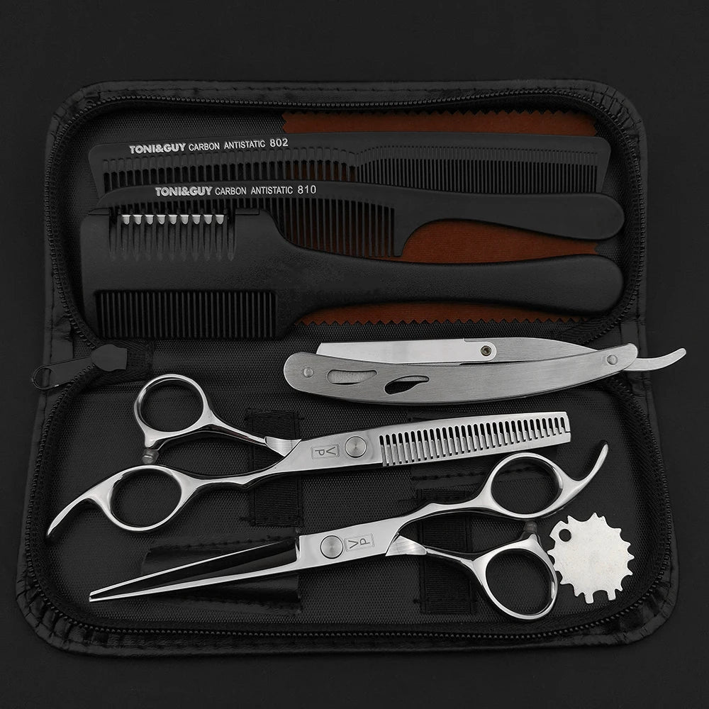 6.0" Hair Scissors Professional Hairdressing Scissors Set Barber Scissors Thinning Shears Hair Cutting Tool Hairdresser Scissors