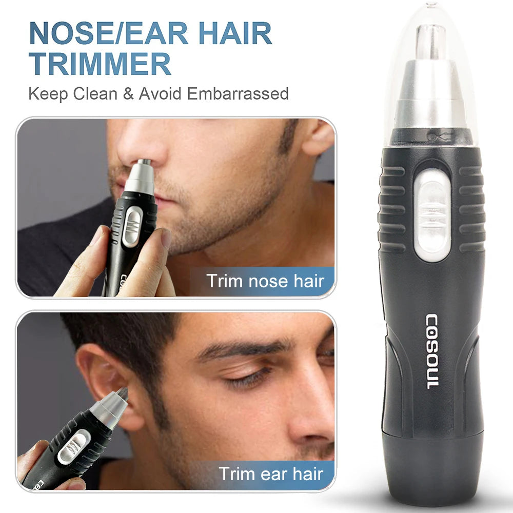 Electric Nose Hair Trimmer Mini Portable Ear Trimmer for Men Nose Hair Shaver Waterproof Safe Cleaner Tool Razor Men