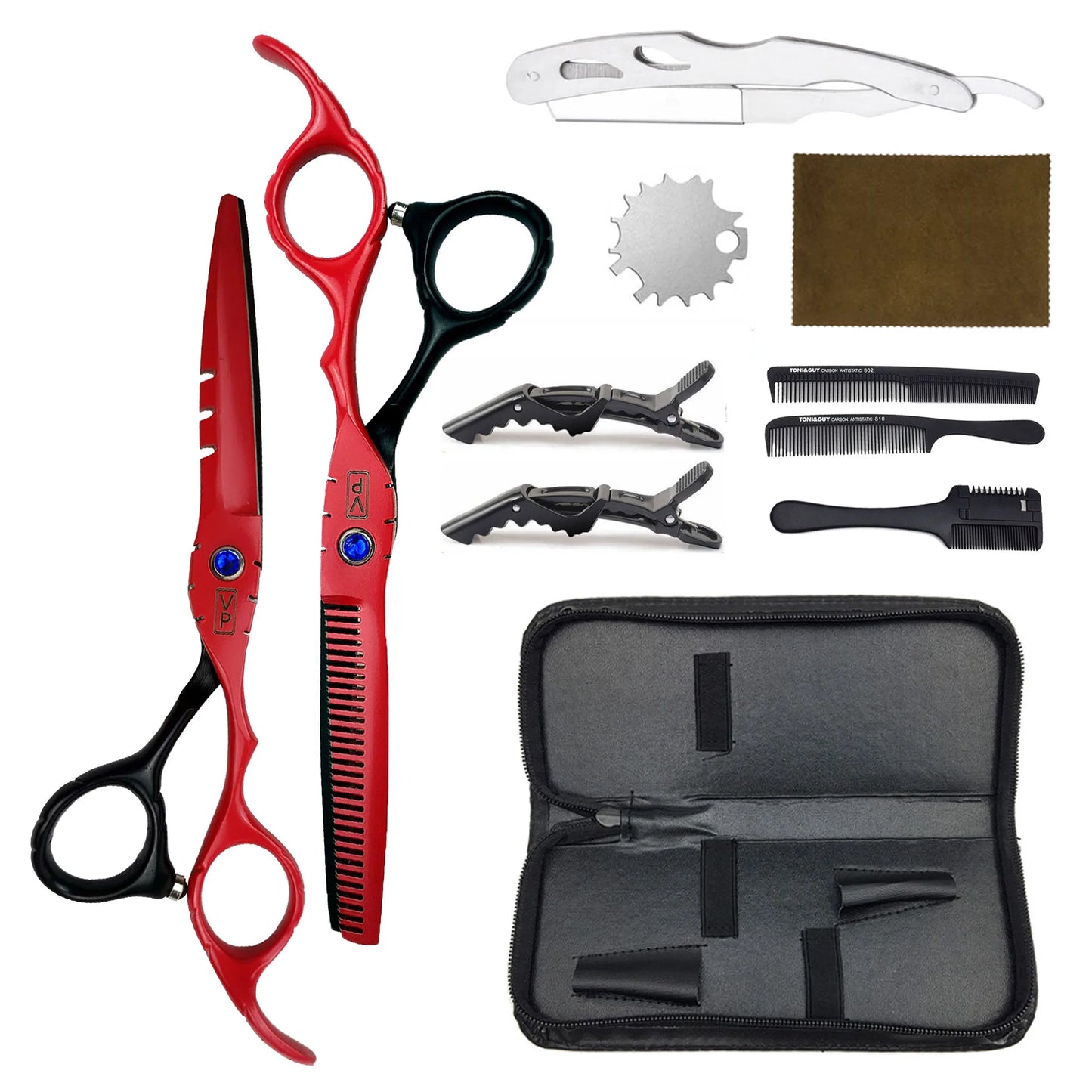 6.0" Hair Scissors Professional Hairdressing Scissors Set Barber Scissors Thinning Shears Hair Cutting Tool Hairdresser Scissors