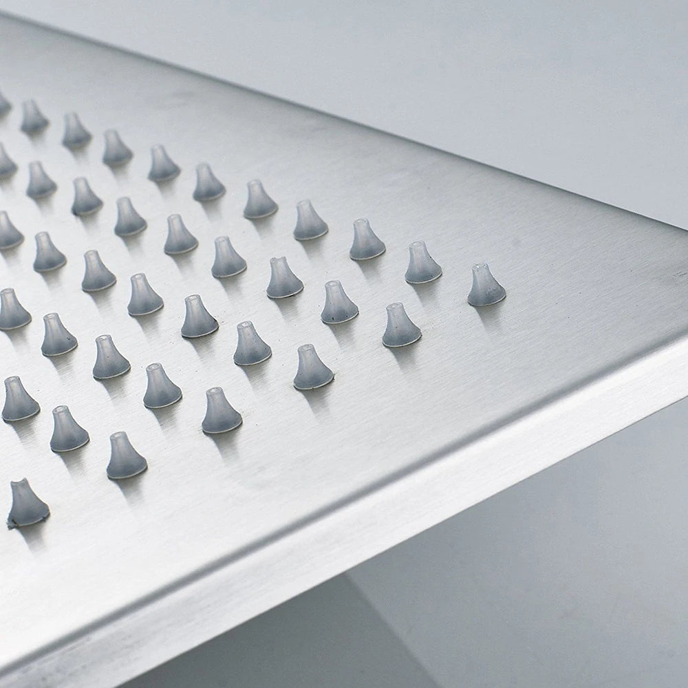 Luxury Brushed Nickel LED 16" Rainfall Shower Head Stainless Steel Square Color Changing Lights Showerhead