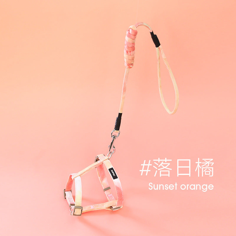 Cat Harness Set Adjustable Escape Proof Pet Harness for Kitten Outdoor Walking Cat Collar Lead Leash Pet Supplies