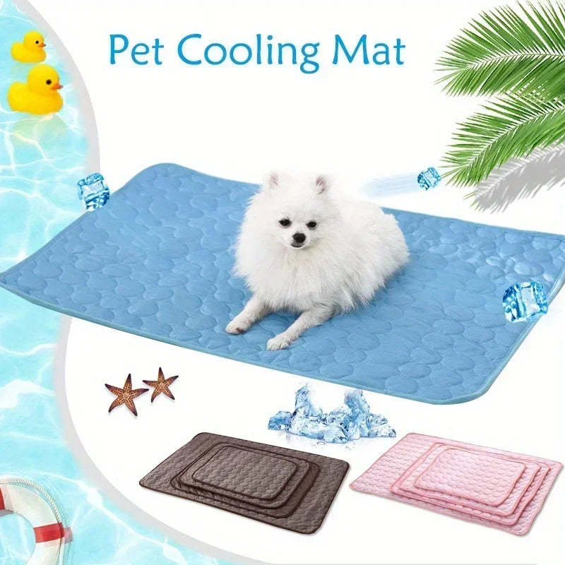New Pet cooling pad Summer Cat and dog sofa Pad Soft Ice Silk Cold Feel Nest pad Summer dog cooling pad Dog bed