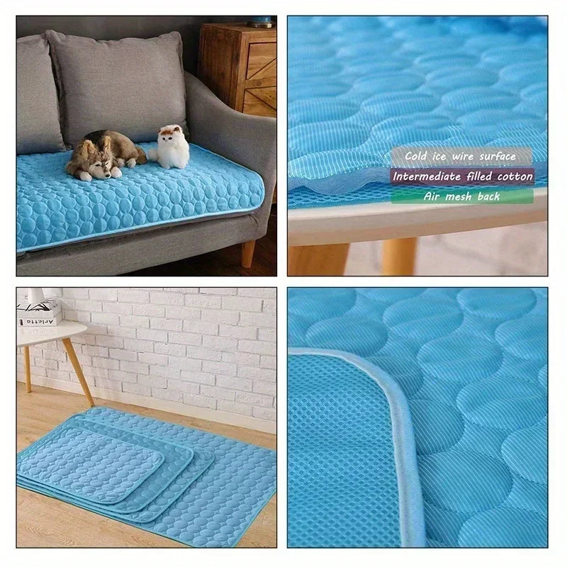 New Pet cooling pad Summer Cat and dog sofa Pad Soft Ice Silk Cold Feel Nest pad Summer dog cooling pad Dog bed