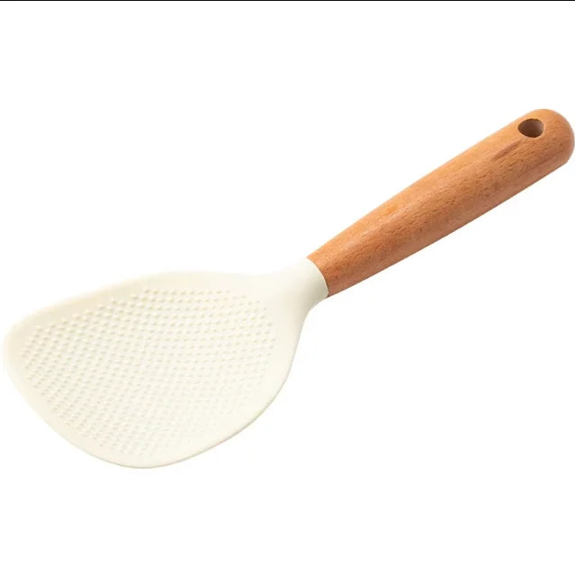 Silicone Rice Spoon, Silicone Spoon, Non Stick Cooking Spoon, Heat-resistant and Heat-resistant Rice Spoon, Reusable Small Tool