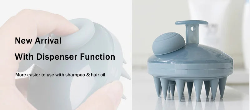 Hair Scalp Massager Brush Silicone Shampoo Brush Head Scrubber Scalp Brush