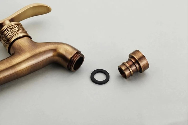 Garden Faucets Antique Bronze Terrace Wash Machine Dual Use Faucet Mop Pool Tap Crane EL7772-1