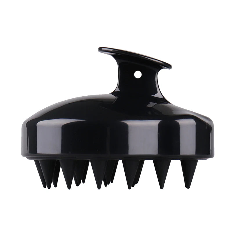 Hair Scalp Massager Brush Eco Friendly Hair Exfoliator Brush Wheat Straw Head Scrubber Silicone Scalp Massager Shampoo Brush