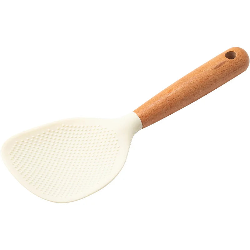 Silicone Rice Spoon, Silicone Spoon, Non Stick Cooking Spoon, Heat-resistant and Heat-resistant Rice Spoon, Reusable Small Tool