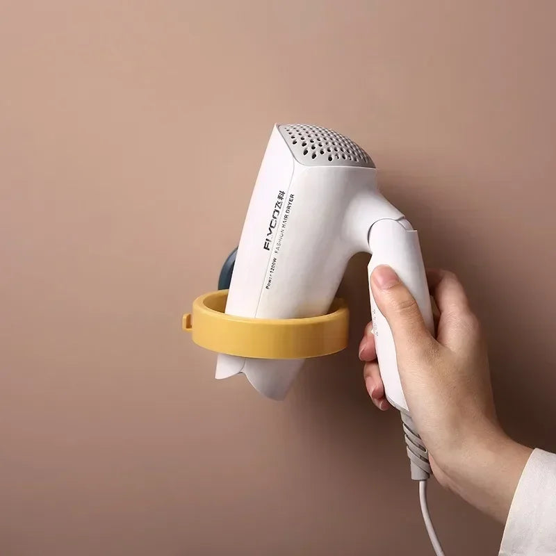 Hair Dryer Straightener Holder Wall Mounted Shelf with Strong Back Glue for Bathroom No Drilling Wire Hanger Strong Adhesive