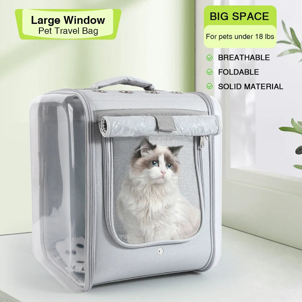 Cat/dog Backpack Carrier Large Pet Backpack Carrier, 17lbs Load-Bearing Ventilated Design Dog Backpack Carrier for Small Dogs