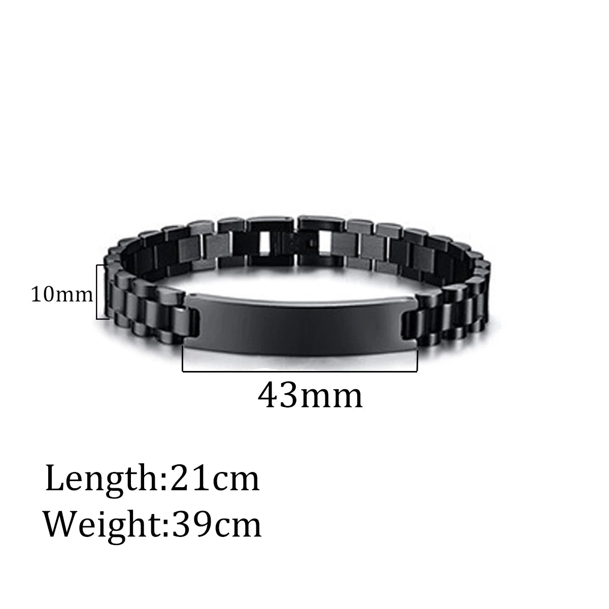 Atoztide 10mm Punk Men Personalised Engraved Name Date Bracelets for Women Thick Chain Stainless Steel Jewelry Bangle Gift