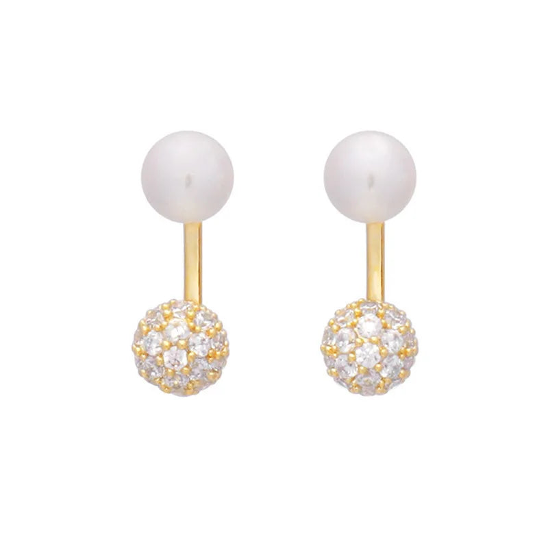 Stainless Steel Chic Half Flower Stud Earrings Minimalist Irregular Petal for Women 2024 New Gold Color Earrings Party Jewelry