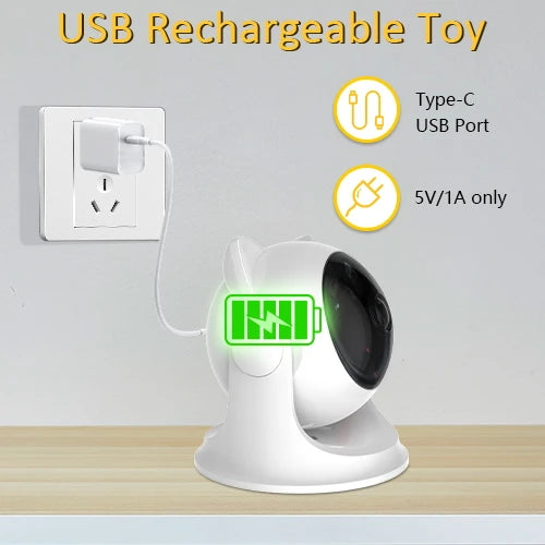 Automatic Cat Laser Toys Interactive Rechargeable Laser Cat Toys for Indoor Cats/Dog/Kitty Slow and Fast Mode