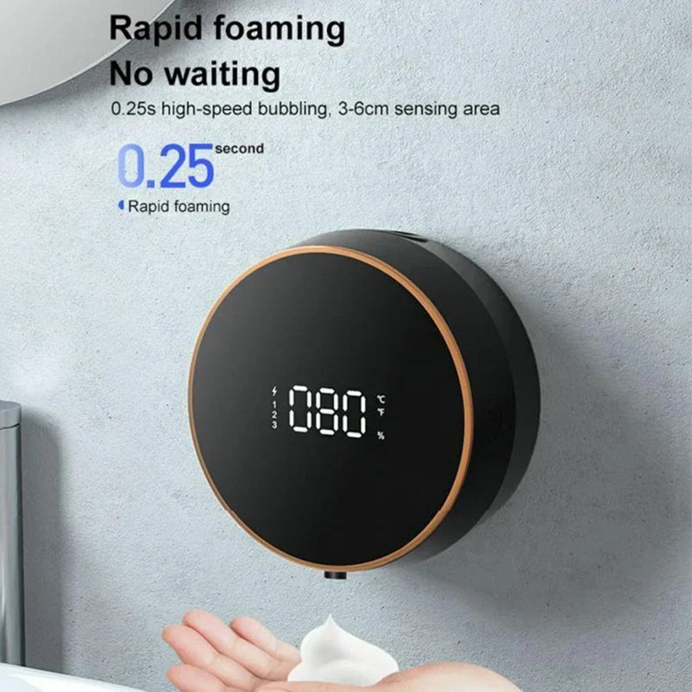 Smart Soap Dispenser Wall-mounted USB Touchless Water Foam Machine Infrared Automatic Soap Dispenser Bathroom Accessories