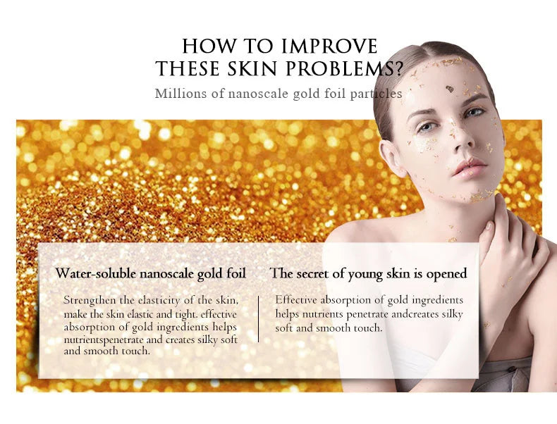 ARTISCARE 24K Gold Serum SET for Facial Care Eye Cream Moisturizing Face Essence Skin Care Products