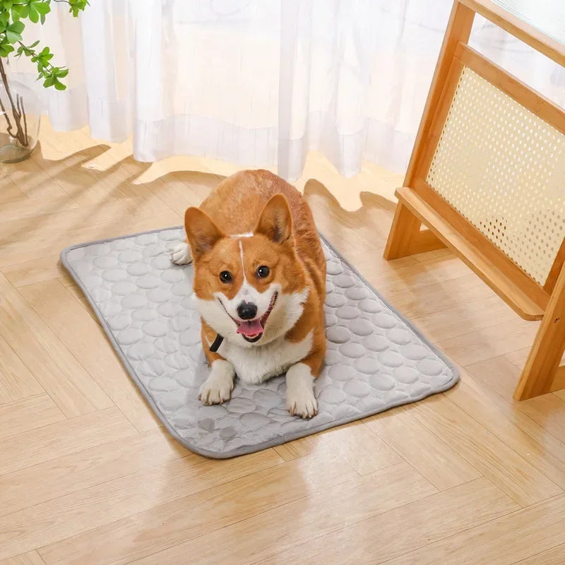 New Pet cooling pad Summer Cat and dog sofa Pad Soft Ice Silk Cold Feel Nest pad Summer dog cooling pad Dog bed