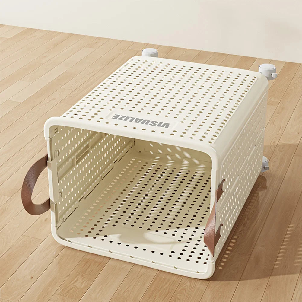 Extra Large Wheeled Folding Laundry Basket Breathable Large Capacity with Handles Suitable For Families Hotels and Dormitories