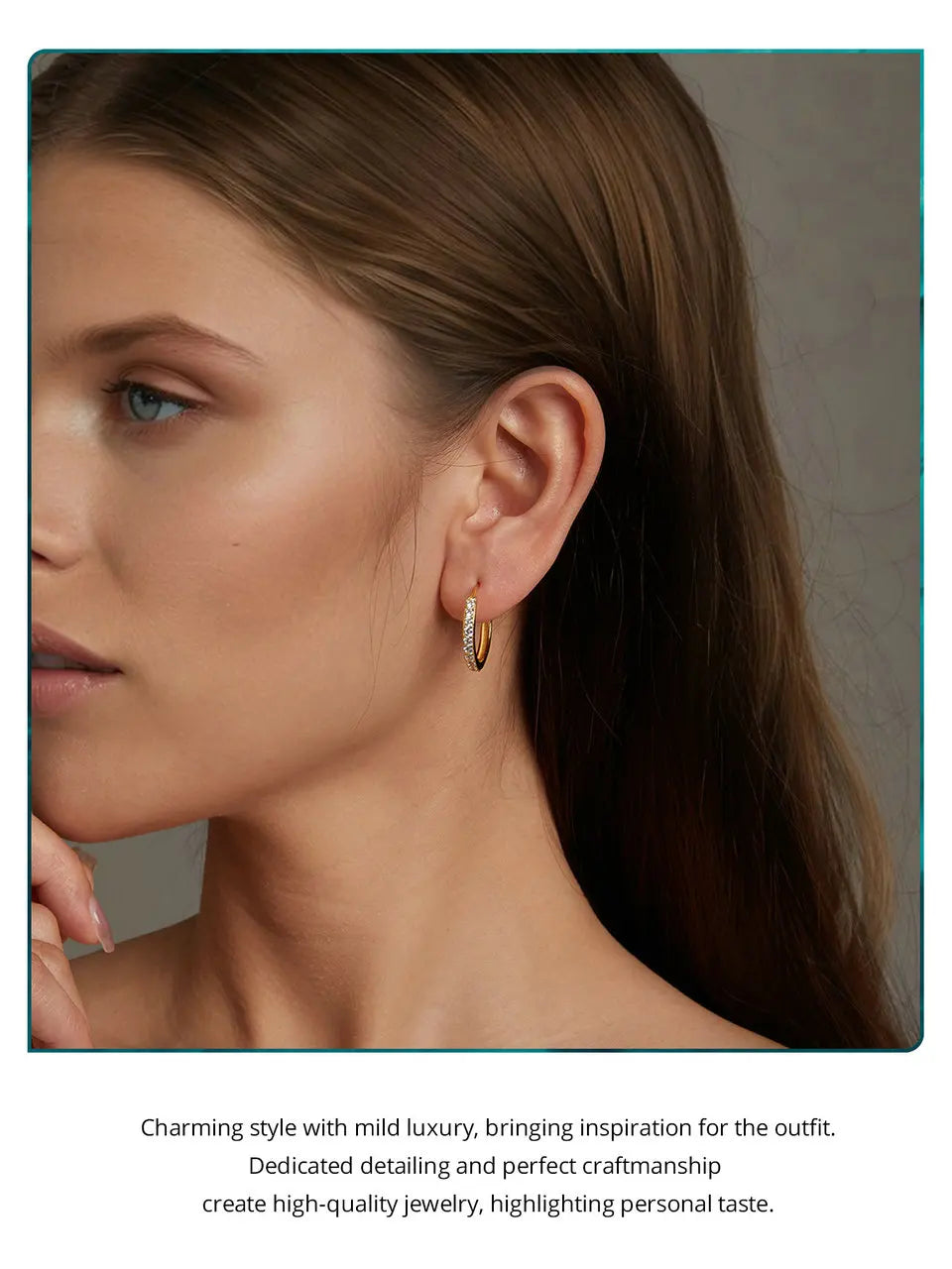 BAMOER 925 Sterling Silver Classic CZ Huggie Hoop Earrings, White Gold Plated Cartilage Piercing Earrings Ear Cuff for Women