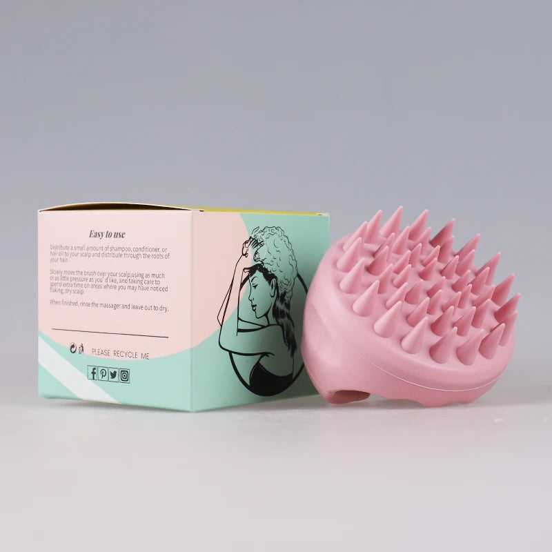 Hair Scalp Massager Brush Silicone Shampoo Brush Head Scrubber Scalp Brush