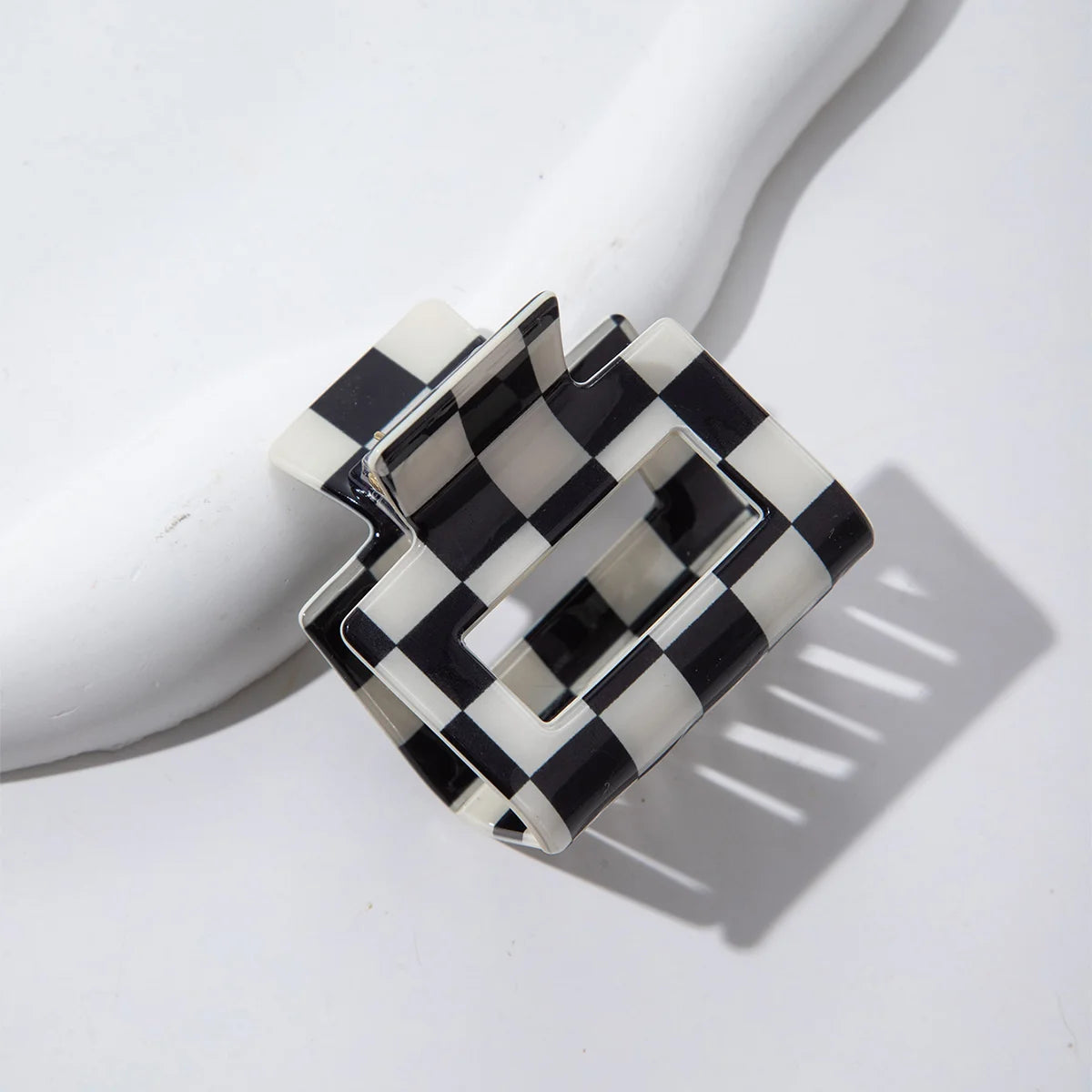 2inch Colorful Checkered Rectangle Hair Claw Clips For Women Girls Fashion Hair Clips For Styling Claw Clamps Hair Accessories