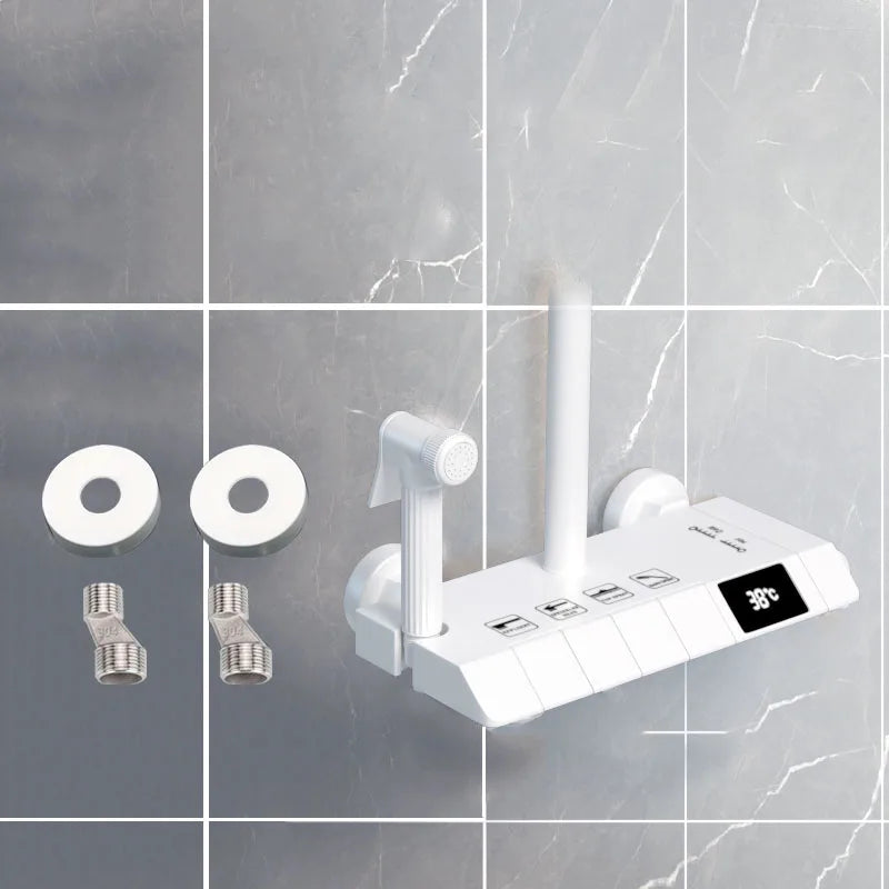 Shower Set Accessories Brass Shower System Bathroom Thermostatic Faucet Hot Cold Mixed Bathtub Shower Faucet LED Digital Faucet