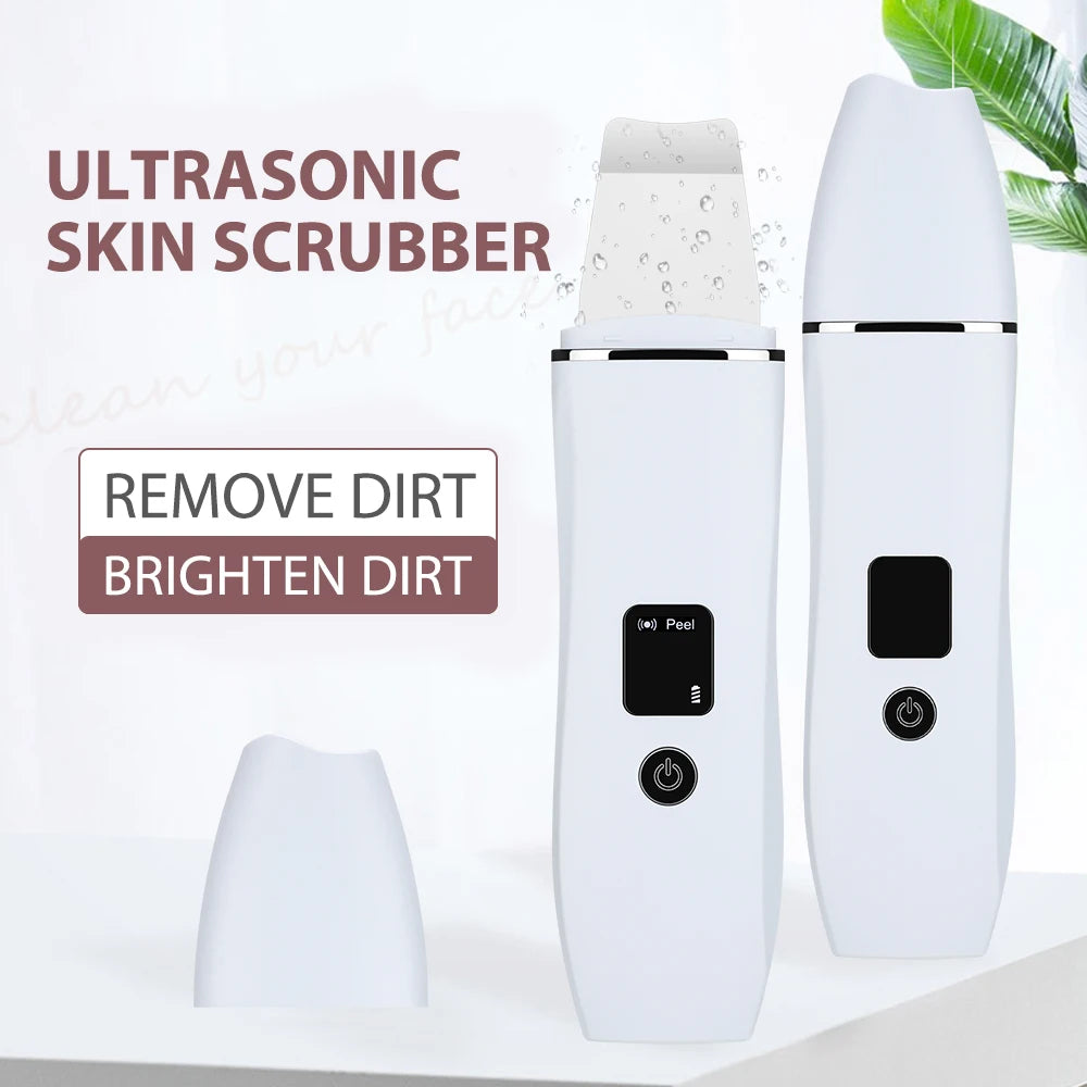 Ultrasonic Skin Scrubber Peeling Shovel Acne Blackhead Remover High-frequency Vibration Pore Deep Cleansing Facial Lifting Tools