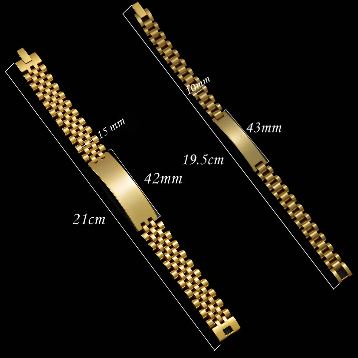 Atoztide 10mm Punk Men Personalised Engraved Name Date Bracelets for Women Thick Chain Stainless Steel Jewelry Bangle Gift