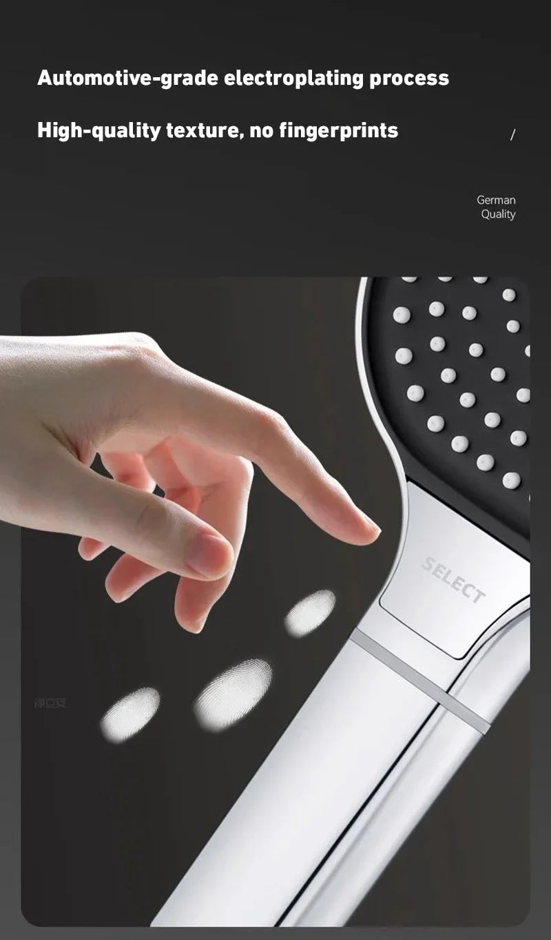Shower Head Adjustable 3 Mode Rainfall Shower Large Flow Showerhead High Pressure Water Saving Shower Mixer Bathroom 2025