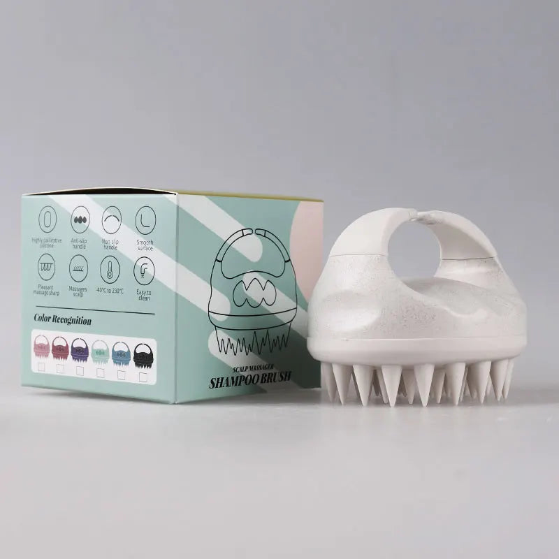 Hair Scalp Massager Brush Silicone Shampoo Brush Head Scrubber Scalp Brush