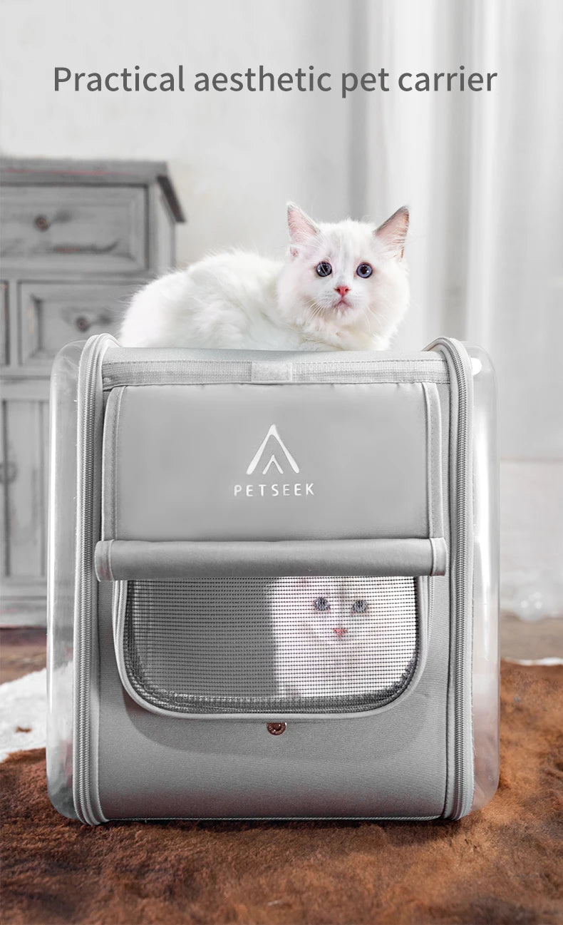 Cat/dog Backpack Carrier Large Pet Backpack Carrier, 17lbs Load-Bearing Ventilated Design Dog Backpack Carrier for Small Dogs