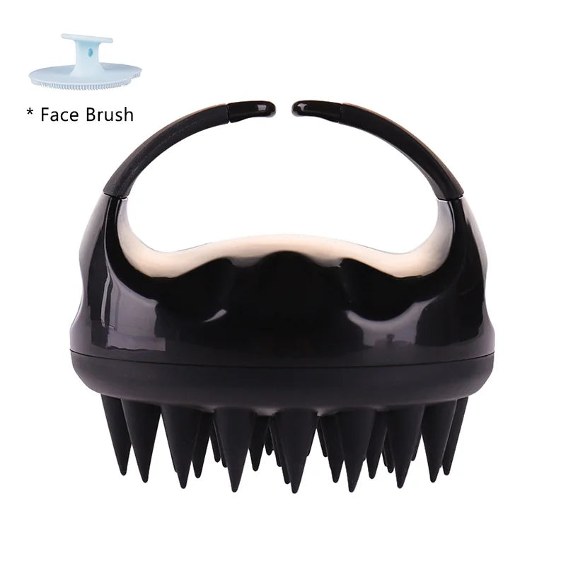 Hair Scalp Massager Brush Silicone Shampoo Brush Head Scrubber Scalp Brush
