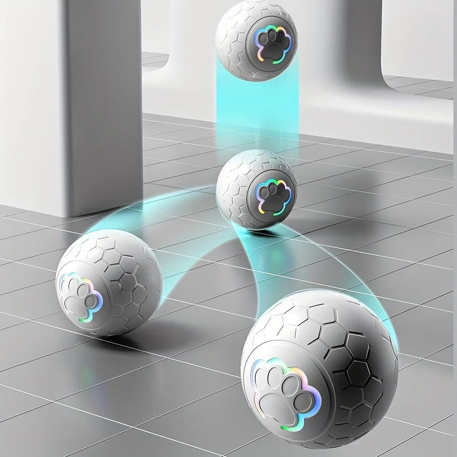 Smart Dog Toy Ball Electronic Interactive Pet Toy Ball USB Automatic Bouncing Rolling Toy Ball With RGB Lights Puppy Cat Product