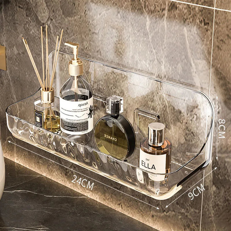 Bathroom Washstand Shelf Acryli No Drill Organizer Shower Storage Rack Cosmetics Storage Rack Wall Mounted Toilet Shampoo Holder