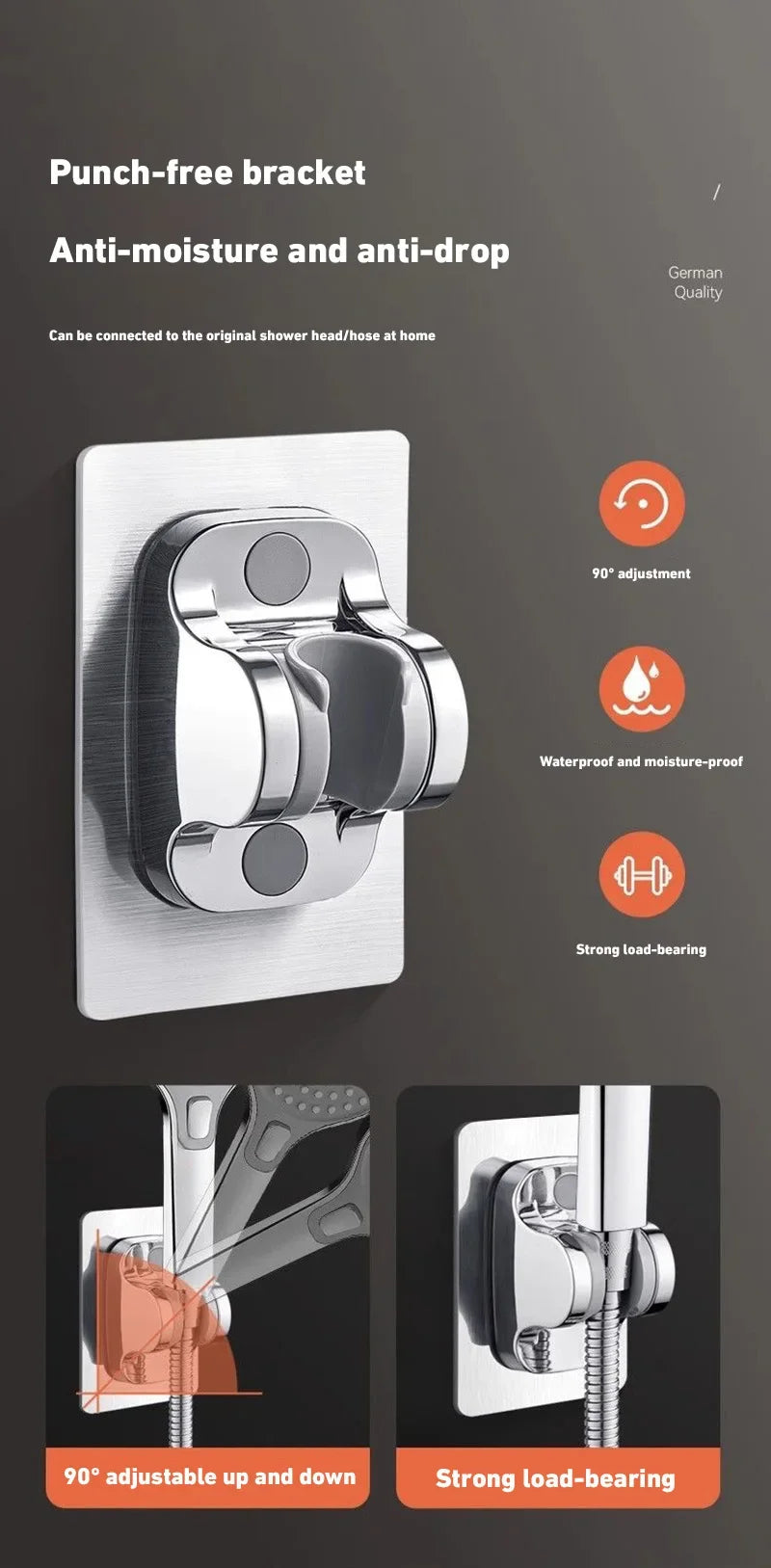 Shower Head Adjustable 3 Mode Rainfall Shower Large Flow Showerhead High Pressure Water Saving Shower Mixer Bathroom 2025