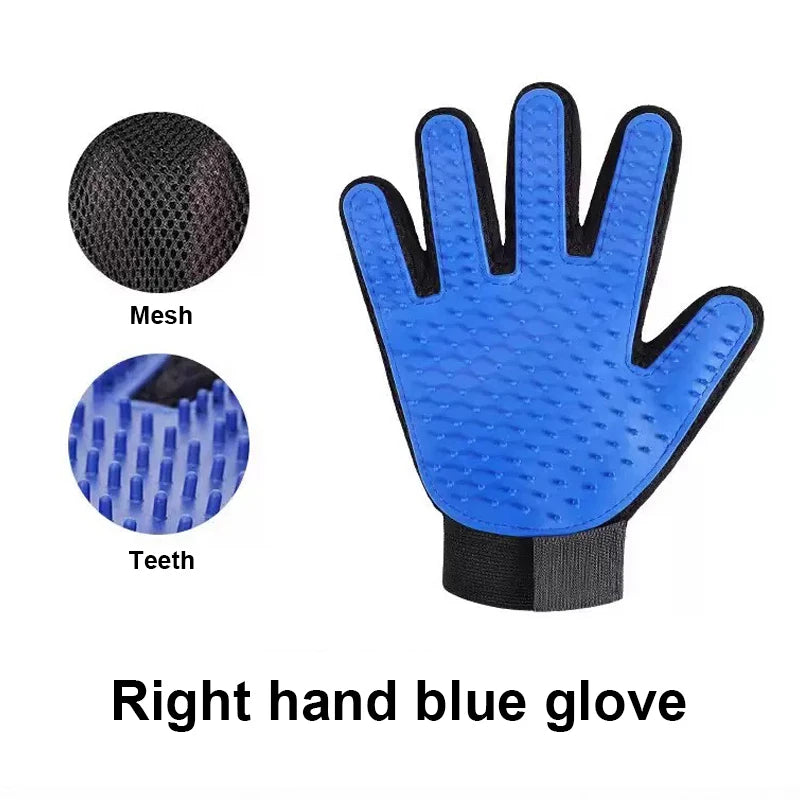 Pet Deshedding Brush Silicone Grooming Gloves Cat Dog Hair Remover Pet Comb Gloves Cleaning Hair Removal Shedding Supplies