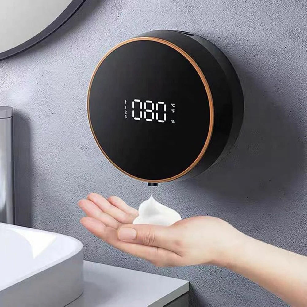 Smart Soap Dispenser Wall-mounted USB Touchless Water Foam Machine Infrared Automatic Soap Dispenser Bathroom Accessories