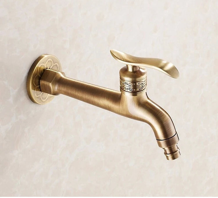 Garden Faucets Antique Bronze Terrace Wash Machine Dual Use Faucet Mop Pool Tap Crane EL7772-1