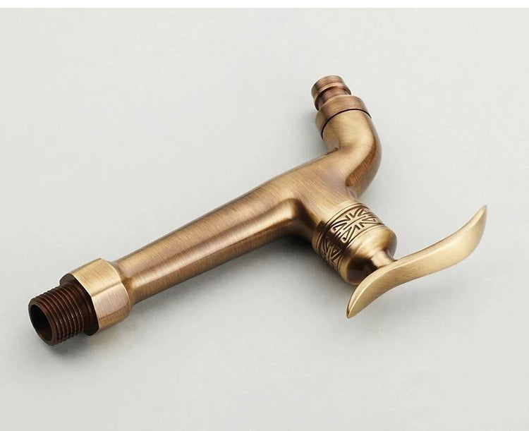 Garden Faucets Antique Bronze Terrace Wash Machine Dual Use Faucet Mop Pool Tap Crane EL7772-1