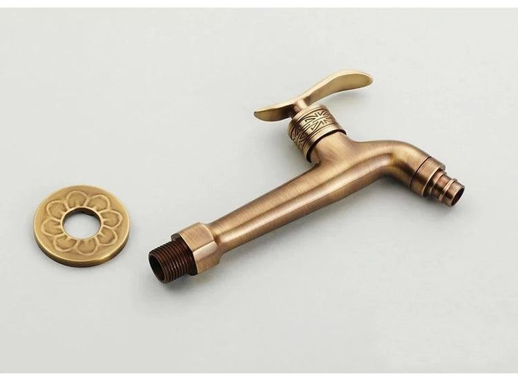 Garden Faucets Antique Bronze Terrace Wash Machine Dual Use Faucet Mop Pool Tap Crane EL7772-1