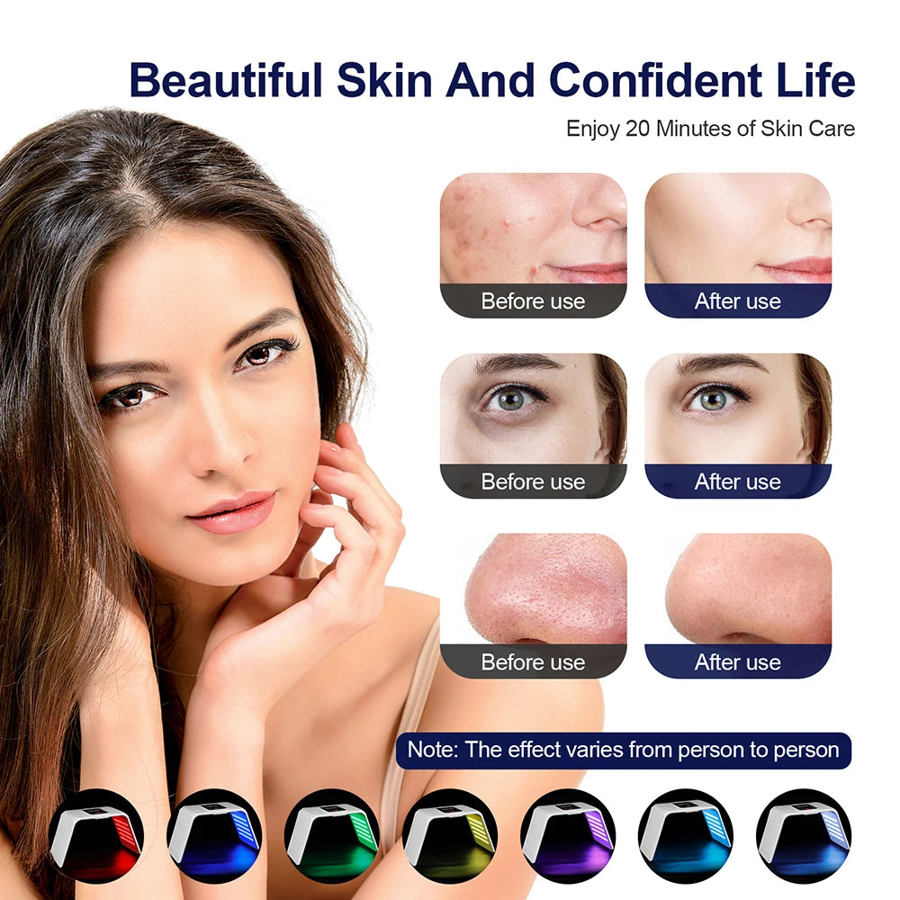 7 Colors LED Mask Face&Body Salon SPA Lamp Skin Moisturizing Rejuvenation Anti Wrinkle Beauty Skin Care Equipment