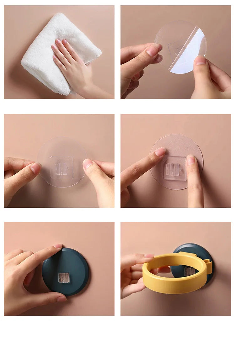 Hair Dryer Straightener Holder Wall Mounted Shelf with Strong Back Glue for Bathroom No Drilling Wire Hanger Strong Adhesive