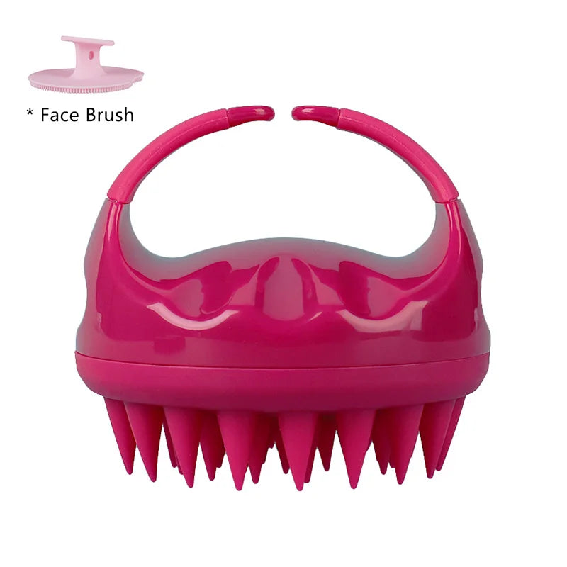 Hair Scalp Massager Brush Silicone Shampoo Brush Head Scrubber Scalp Brush