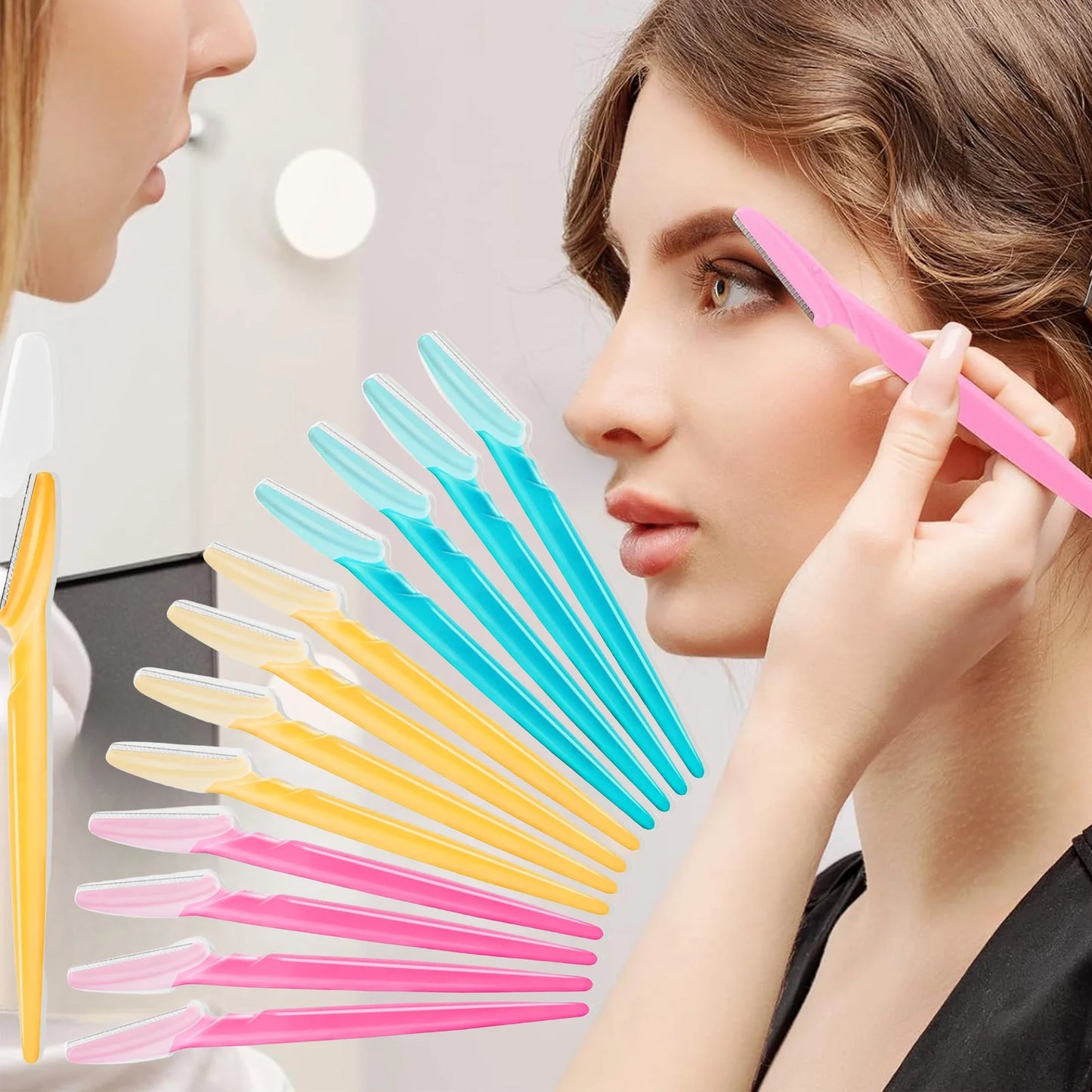 Eyebrow Razor and Face Razor for Women and Men Eyebrow Hair Trimmer and Shaver Dermaplaning Tool for Face with Protective Cover