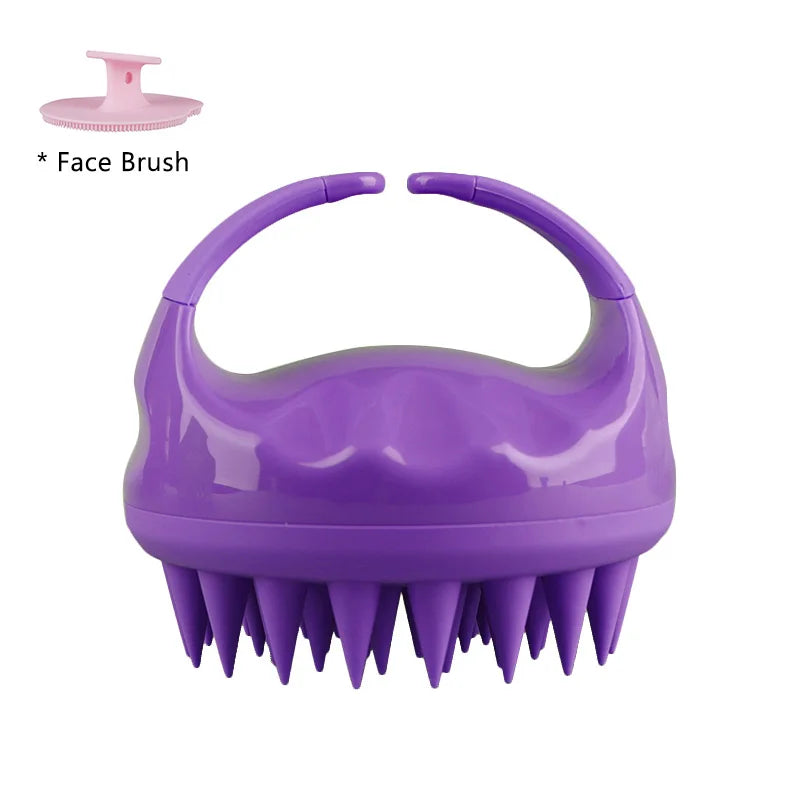 Hair Scalp Massager Brush Silicone Shampoo Brush Head Scrubber Scalp Brush