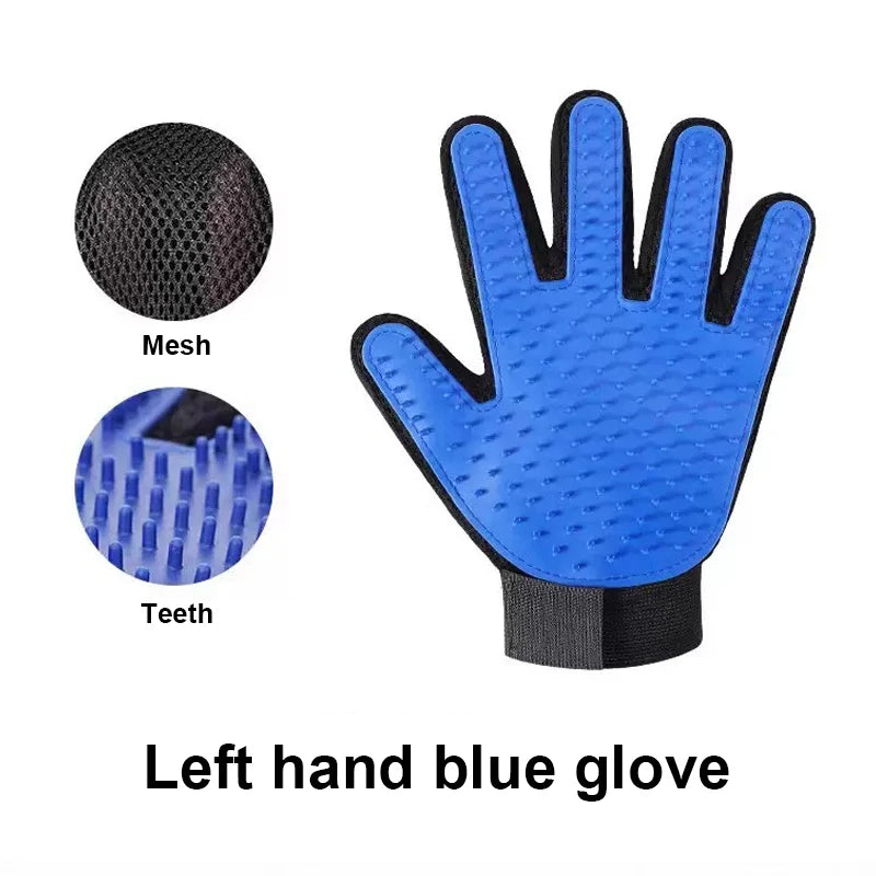Pet Deshedding Brush Silicone Grooming Gloves Cat Dog Hair Remover Pet Comb Gloves Cleaning Hair Removal Shedding Supplies