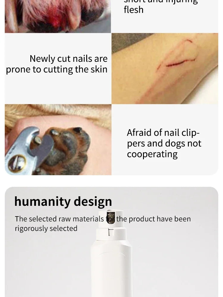 Pet Nail Grinder Dog Cat Battery Model Nail Trimmer Large and Small Dogs Nail Clippers Pet Grooming Tools