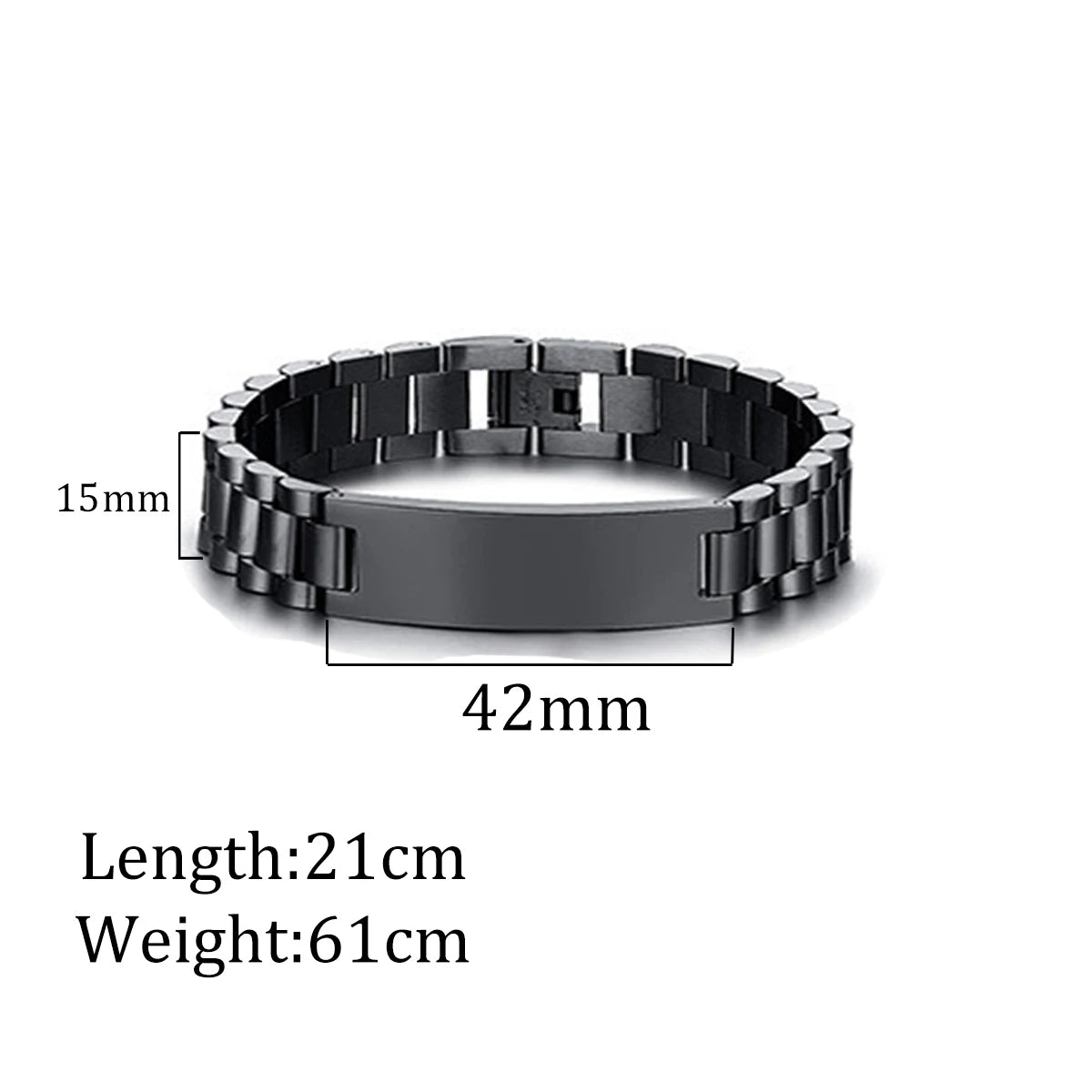Atoztide 10mm Punk Men Personalised Engraved Name Date Bracelets for Women Thick Chain Stainless Steel Jewelry Bangle Gift