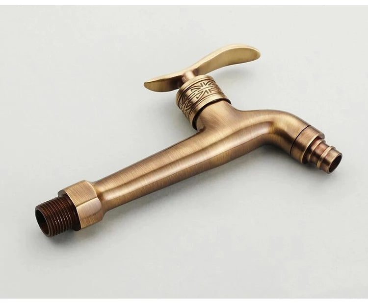 Garden Faucets Antique Bronze Terrace Wash Machine Dual Use Faucet Mop Pool Tap Crane EL7772-1