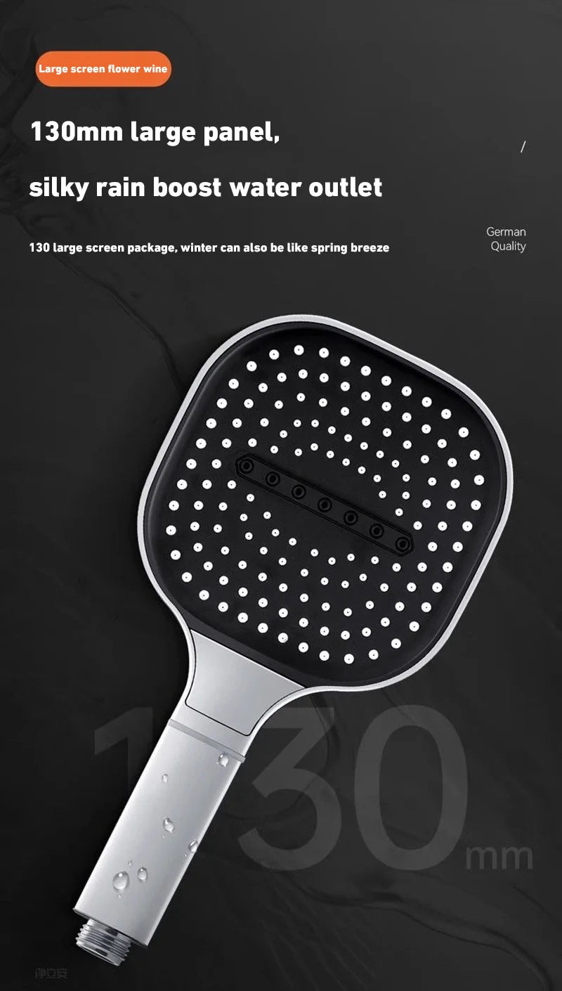 Shower Head Adjustable 3 Mode Rainfall Shower Large Flow Showerhead High Pressure Water Saving Shower Mixer Bathroom 2025