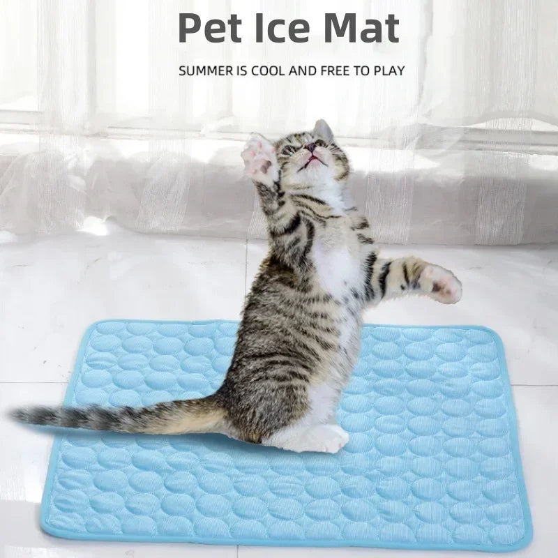 New Pet cooling pad Summer Cat and dog sofa Pad Soft Ice Silk Cold Feel Nest pad Summer dog cooling pad Dog bed